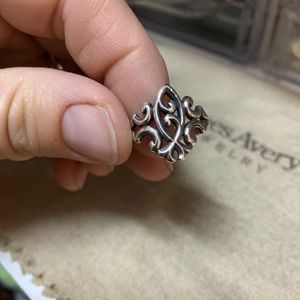 James Avery Size 8 Scrolled Ichthus Ring.